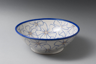 Vinca Bowl, porcelain with mishima