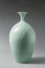 Prickly Pear Bottle, carved porcelain