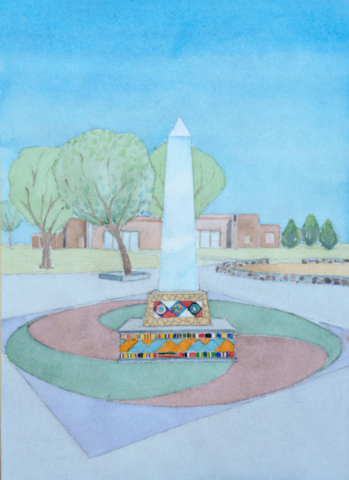 Watercolor concept of Veterans Park